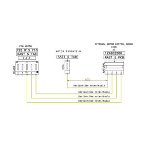 AEG kabel, motor, motorregelmoduul, J2,645+655m 8080114013