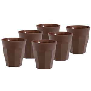 Duralex Set van 6x stuks koffie/espresso glazen bruin 90 ml Picardie -