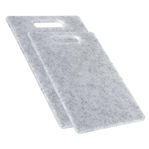 Gerim Keuken snijplanken - set 2x - Grijs - Kunststof - 20x30/15x25 cm -