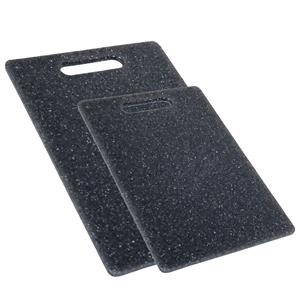 Gerim Keuken snijplanken - set 2x - Antraciet - Kunststof - 24x34/15x25 cm -