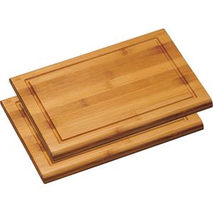 2x Bamboe houten snijplanken 21 x 31 cm -