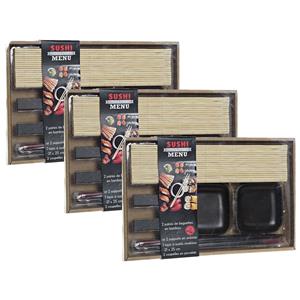 Items Keramieken sushi serveerset voor 6 personen 7-delig -