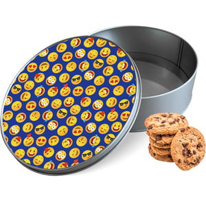 Koektrommel Emoji Rond - Bewaarblik 15x15x5 cm