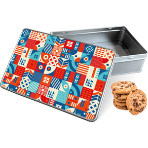 Koektrommel Modern Abstract Vermillion Rechthoek - Bewaarblik 20x13x5 cm