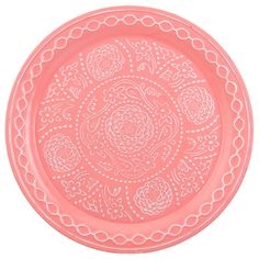 Unknown Z Metalen Deco Bord Relief 42Cm Pink