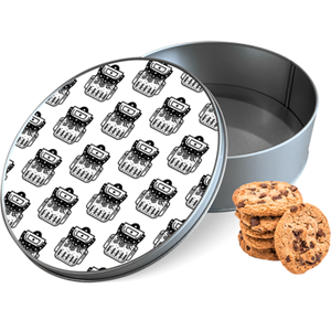 Koektrommel Backpacks Rond - Bewaarblik 15x15x5 cm