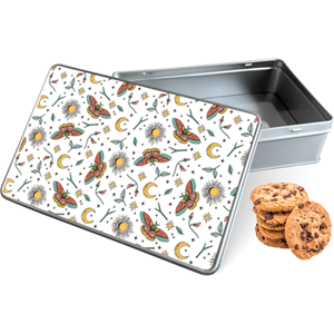 Koektrommel Magisch Patroon Rechthoek - Bewaarblik 20x13x5 cm