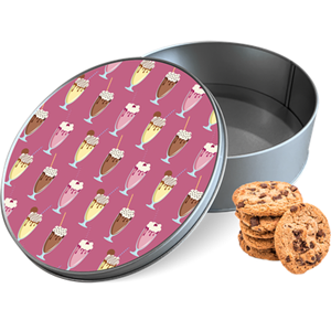 Koektrommel Milkshakes Rond - Bewaarblik 15x15x5 cm
