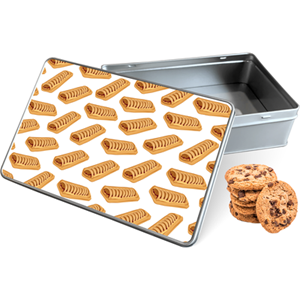 Koektrommel Frikandelbroodjes Rechthoek - Bewaarblik 20x13x5 cm