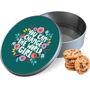 Koektrommel Girly Rond - Bewaarblik 15x15x5 cm