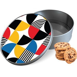 Koektrommel Abstract Pattern Rond - Bewaarblik 15x15x5 cm