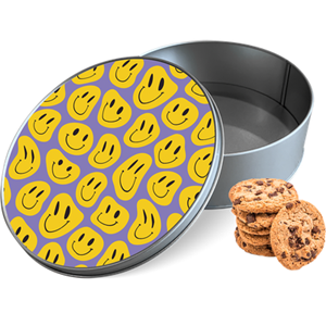 Ronde Koektrommel - Design Smileys - 15x15x5cm