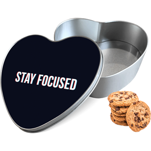 Koektrommel Stay Focused Hart - Bewaarblik 14x15x5 cm