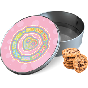 Koektrommel Free Your Mind Rond - Bewaarblik 15x15x5 cm