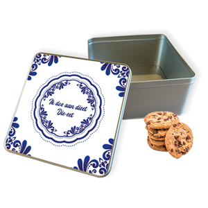 Koektrommel Die-eet Vierkant - Bewaarblik 20x20x10 cm