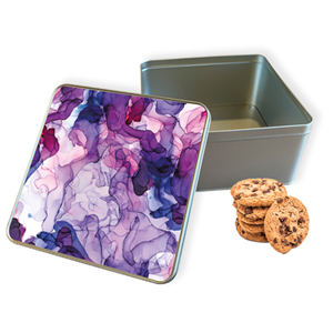 Koektrommel Paarse Dromen Vierkant - Bewaarblik 20x20x10 cm