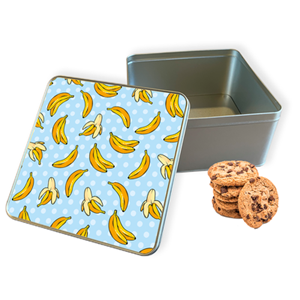 Koektrommel Banana Vierkant - Bewaarblik 20x20x10 cm