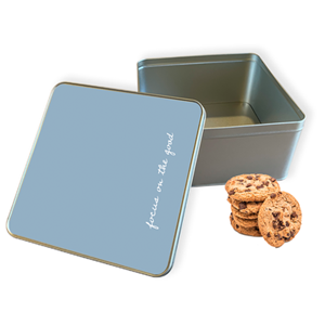 Koektrommel Focus On The Good Vierkant - Bewaarblik 20x20x10 cm