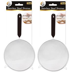 DID 2x stuks keuken vergiet/zeef edelstaal 18 cm -