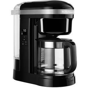 KitchenAid Filterkaffeemaschine 5KCM1208EOB ONYX BLACK, 1,7l Kaffeekanne, goldfarbener Permanentfilter, CLASSIC Drip-Kaffeemaschine mit spiralförmigem Wasserauslass