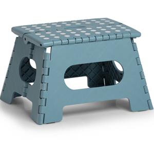 2x stuks blauwe opvouwbare opstapjes/opstapkrukjes 35 x 22 cm -