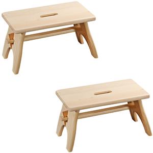 2x Houten opstapjes/krukjes x 20 cm -