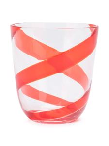Carlo Moretti Gestreept glas - Rood