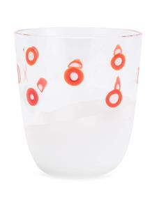 Carlo Moretti Glas met stippen - Oranje