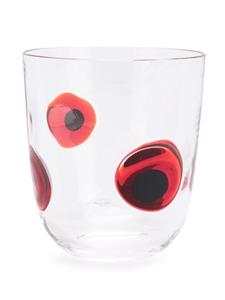Carlo Moretti Glas met stipprint - Rood