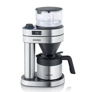 Severin KA 5763 Kaffeeautomat mit Timer edelstahl-gebürstet / schwarz-matt