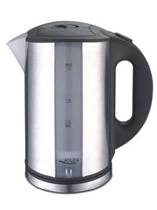 AD1216 Wasserkocher, 1,7 Liter, 2000 w, 1,7 Liter, 0 Dezibel, Edelstahl, Silber & Schwarz - Adler