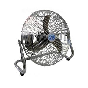 Besli Professionele vloerventilator 40cm 3 standen chroom kleurig