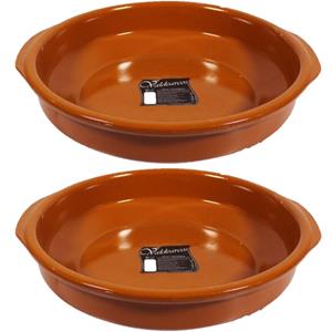 Concorde Set van 2x stuks grote tapas ovenschalen/serveerschalen Alicante met handvatten cm -