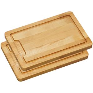 2x Beukenhouten snijplanken 21 x 32 cm -