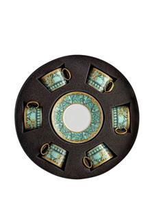 Versace Scala del Palazzo teacup and saucers (set of 6) - Groen