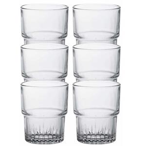 Duralex 6x Koffie/espresso/whiskey glazen transparant Empilable 200 ml -