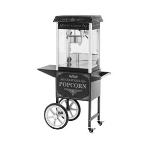 Royal Catering Popcornmachine met trolley - Retro design - 150 / 180 °C- zwart - 