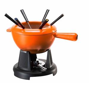 LE CREUSET  Gietijzer - Fondueset Oranjerood 20cm 2,00l