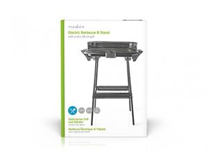 Nedis elektrische barbecue staand 46x28cm