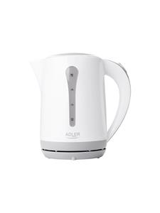 AD1244 2,5 Liter Wasserkocher, BPA-frei, verdecktes Heizelement, 2000 w, automatisches Abkochen, kabellos 360°, Weiß - Adler