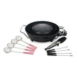 Tristar Korean Hot Pot Grill Fondue 1800 W Anti-aanbaklaag, Controlelampje Zwart