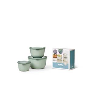 Mepal Frischhaltedose CIRQULA, Grün, Ø 19 cm, Ø 16 cm, Ø 12 cm, Polypropylen, (3-tlg), Auslaufsicher, Gefriergeeignet, Luftdicht, Mikrowellengeeignet