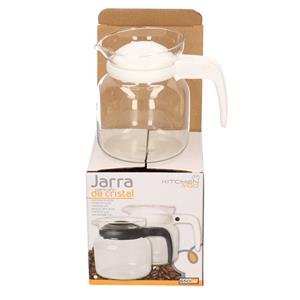 Thee/koffie pot met wit deksel en handvat 0,65 liter -
