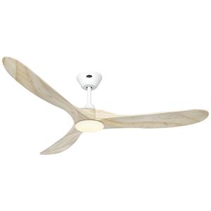 CasaFan ECO GENUINO-L 152 MW-NT Plafondventilator Energielabel: F (A - G) (Ø x h) 1520 mm x 340 mm Kleur ventilatorbladen: Hout (licht) Kleur behuizing: Wit