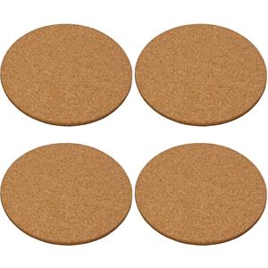 4x Ronde pannen onderzetters van kurk 26 cm -