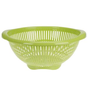 Keuken vergiet/zeef - groen - kunststof - 30 x 31 x 14 cm -