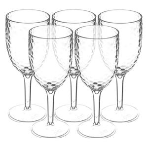 5five Wijnglazen Estiva - 12x - transparant - onbreekbaar kunststof - 350 ml -