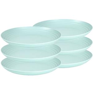 Forte Plastics Set van 6x stuks rond kunststof borden groen 25 cm -