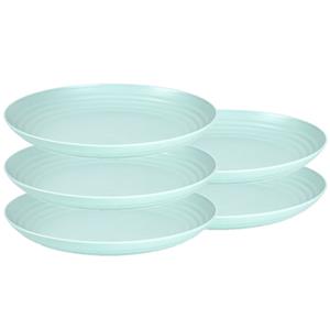 Forte Plastics Set van 10x stuks rond kunststof borden groen 25 cm -