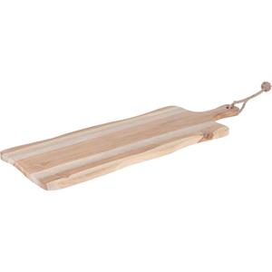 Massamarkt Snijplank Teak Met Handvat 20x59x1,5cm